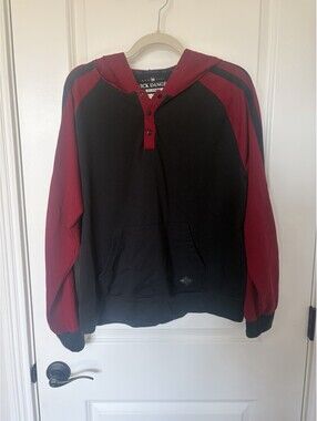 Nick Danger Men’s Two-tone Color block Henley Hoodie XL